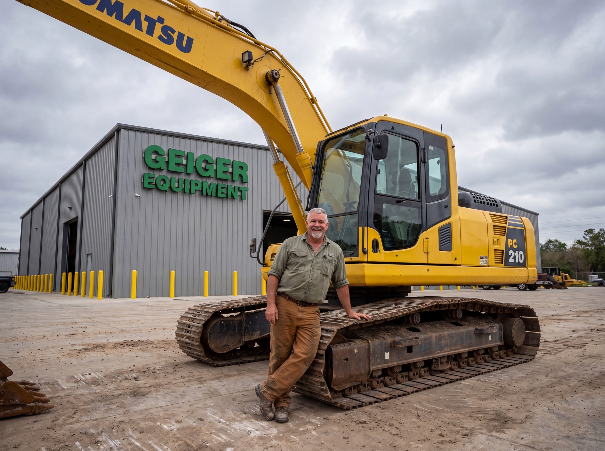 Hank Morrison with Komatsu PC210 Excavator